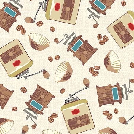 Let's Make Coffee Creme Cotton Fabric (1 Yard)