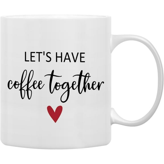 Let''s Make Coffee Together Coffee Mug, Engagement Gifts for Couples Bridal Shower Gift Mr and Mrs Gift Coffee Cups Ceramic 11oz, Couples Gifts Tea Cup