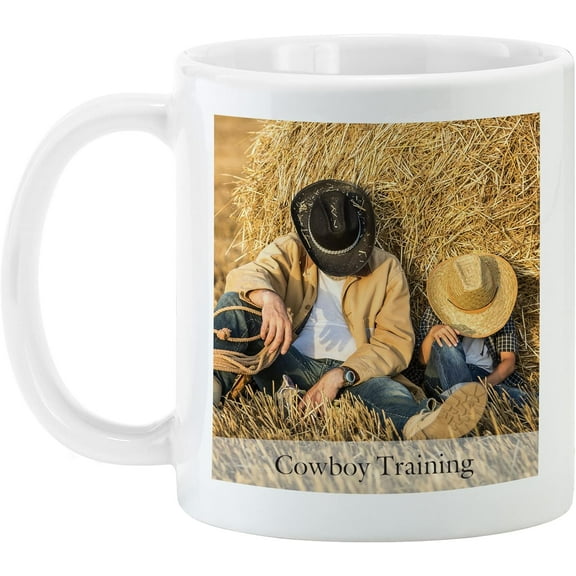 Let's Make Memories Personalized Photo Mug - Custom Coffee Mug - 11oz - White Handle - For Him