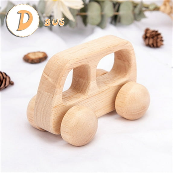 Let's Make Wooden Car Toys Wood Rattle Toy Cars Wood Eco Toy Car Gifts foe Kids Clearance Sale