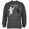 thumbnail image 1 of Let's Make a Panda Funny Mens Sweatshirt Deep Heather LG, 1 of 1