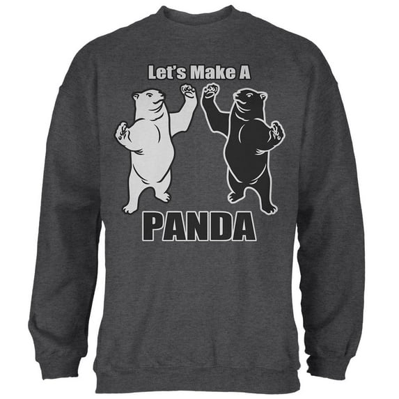 Let's Make a Panda Funny Mens Sweatshirt Deep Heather SM