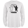 thumbnail image 1 of Let's Make a Panda Funny White Adult Long Sleeve T-Shirt - 2X-Large, 1 of 1