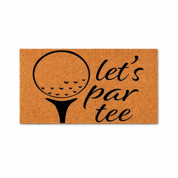 Let’s Par Tee Golf Doormat, Funny Welcome Mat, Front Door Entry Rug, Housewarming Gift, Golf Decor, Outdoor Indoor Mat 5103 (16x24 inches) 5103