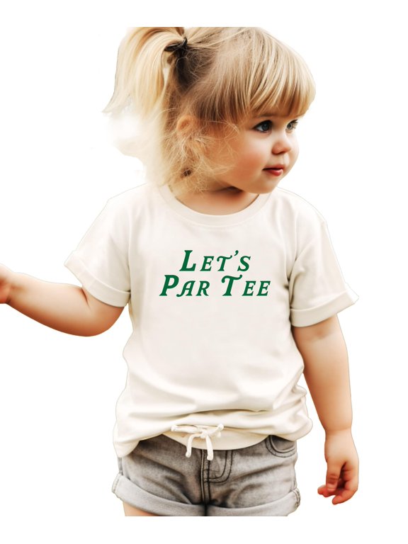 Let's Par Tee Shirt for Men Women Youth and Kids Golf Tee Vintage Green shirt Adult Medium Natural Shirt 18 Months
