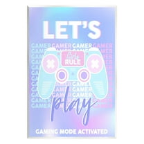 Let's Play Gaming Mode Activated Phrase Art for Kids Graphic Art Unframed Art Print Wall Art