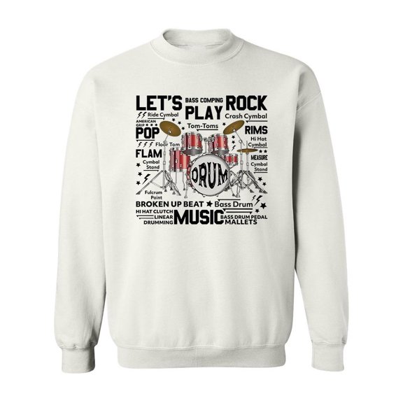 Let's Play Rock Sweatshirt Men -SPIdeals Designs, Male x-Large