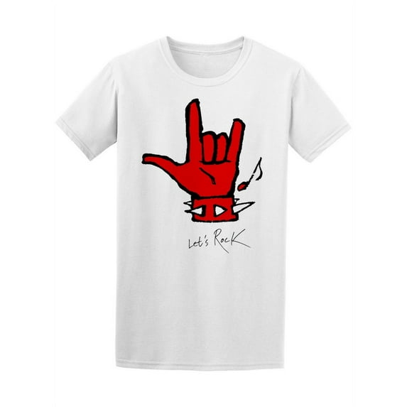 Let's Rock Music Poster Tee Men's -Image by Shutterstock