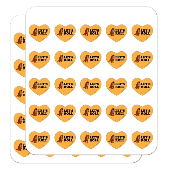 Let's Roll Armadillo Roller Skates Funny Humor Heart Shaped Planner Calendar Scrapbook Craft Stickers