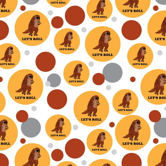 Let's Roll Armadillo Roller Skates Funny Humor Premium Gift Wrap Wrapping Paper Roll