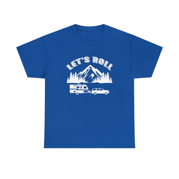 Let's Roll Shirt, Van Life, Family Vacation, RVing Tee, Camping - ID: 598