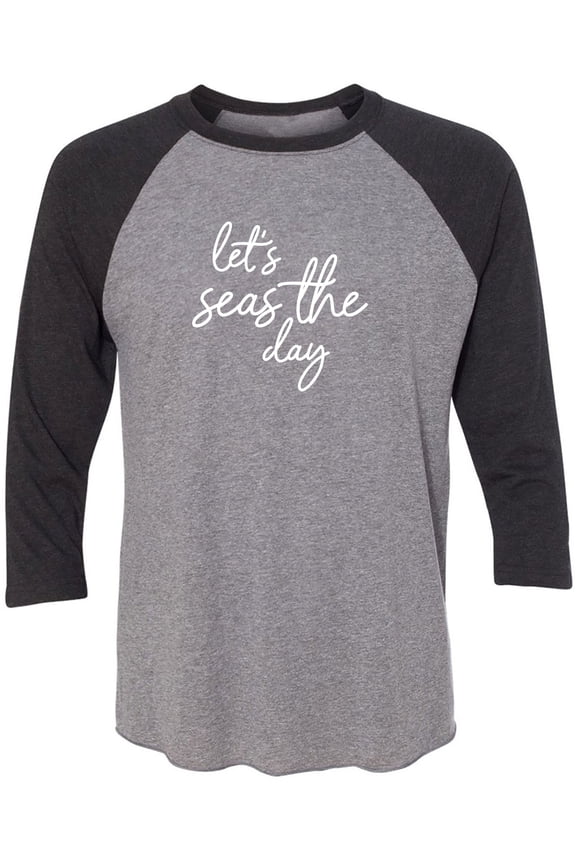 Let's Seas The Day Unisex 3/4 Sleeve Baseball Raglan Tee