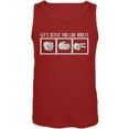 thumbnail image 1 of Let's Settle This Like Adults Rock Paper Scissor Red Adult Tank Top - Medium, 1 of 1