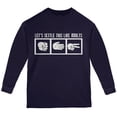 thumbnail image 1 of Let's Settle This Like Adults Rock Paper Scissor Youth Long Sleeve T Shirt Navy YLG, 1 of 1