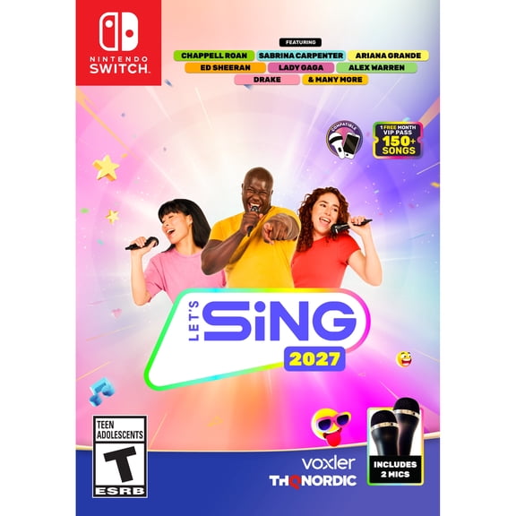 Let's Sing 2027 2 Mic Bundle - Nintendo Switch Game