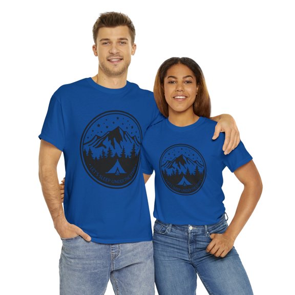 Let's Sleep Under Stars by Camping Unisex Heavy Cotton Tee