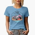 thumbnail image 1 of Let's Sleep Under the Stars with Line Drawing Camping Art Merch Gift, Baby Blue T-Shirt, Large, 1 of 5