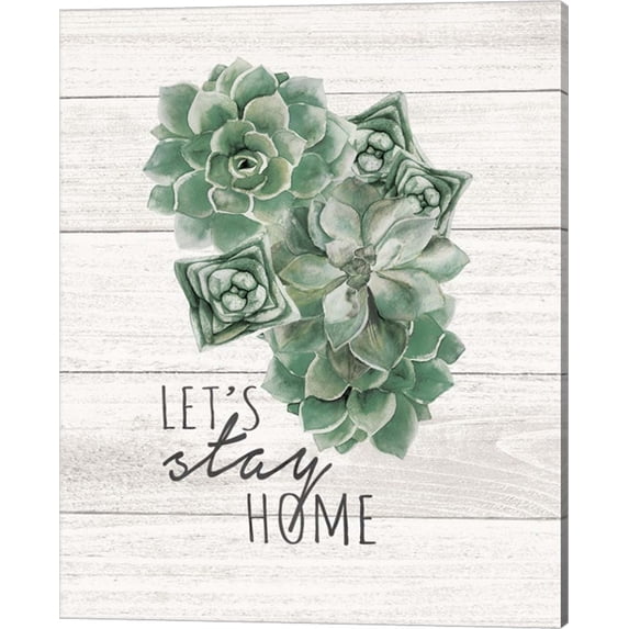 Let's Stay Home by Jo Moulton, Canvas Wall Art, 16W x 20H