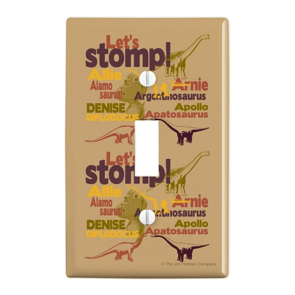 Let's Stomp! Large Big Dinosaur Train Plastic Wall Decor Toggle Light Switch Plate Cover