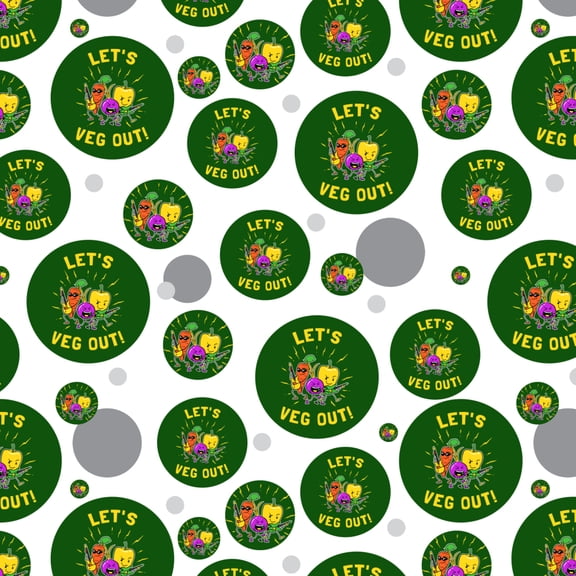 Let's Veg Out Vegetables Rock Relax Funny Humor Premium Gift Wrap Wrapping Paper Roll