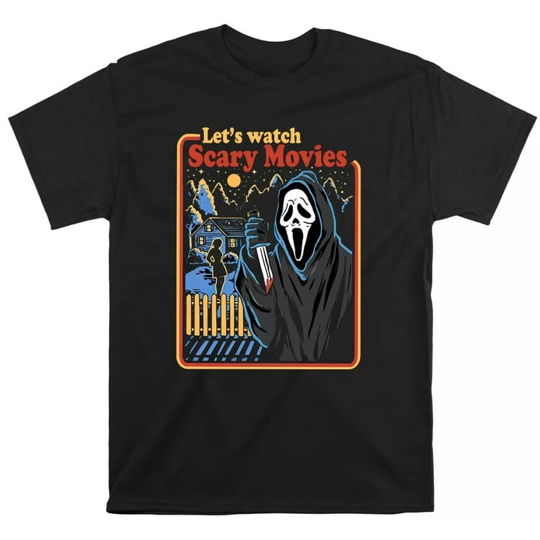 Let s Watch Scary Movies T Shirt Scary Halloween T Shirt Movie Top Scream Horror Walmart