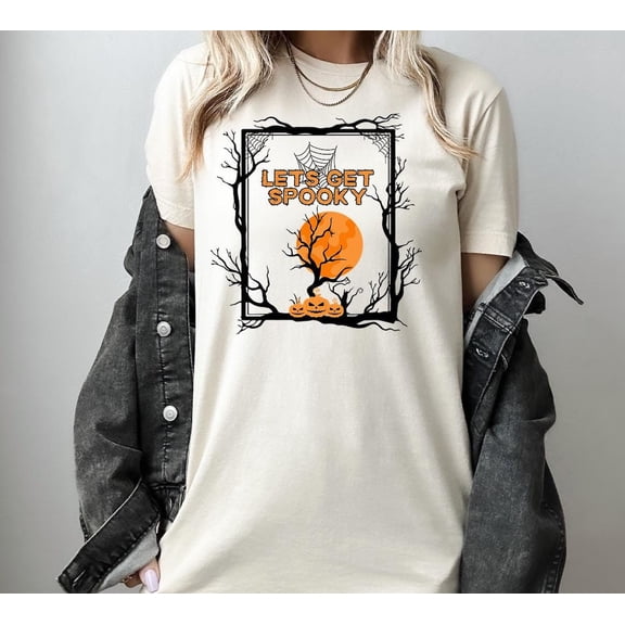 Let's get spooky Shirt, Womens season T-shirt, season Party Crewneck, Pumpkin season Shirt, season T-shirt, Spooky T-shirt All Size S-5Xl