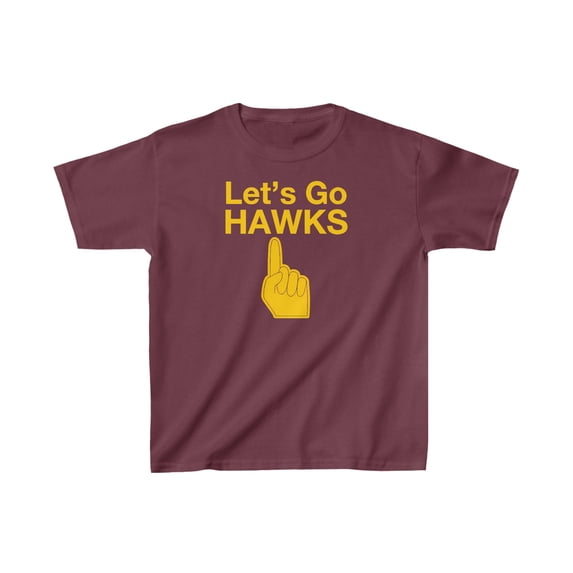 Let's go Hawks for women's basketball fans gift Kids Heavy Cotton Tee