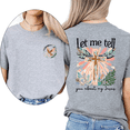 thumbnail image 1 of "Let me tell you about my Jesus" Graphic Tees for Women & Men Faith Inspired Tshirts Christian Casual Shirts Trendy Holidays Tops for Daily Outfits with Jeans Gray,S, 1 of 5