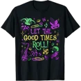 thumbnail image 1 of Let the Good Time Roll Mardi Gras Carnival Men Women T-Shirt Shirts, 1 of 3