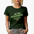 thumbnail image 1 of Let the Shenanigans Begin Quote & Mustache Art, St. Patrick's Day Merch Gift, Military Green T-Shirt, XL, 1 of 5