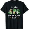 thumbnail image 1 of Let the Shenanigans Begin Shirt Women Men St Patrick's Day T-Shirt, 1 of 3