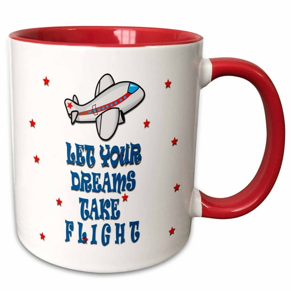 Let your dreams take flight. 11oz Two-Tone Red Mug mug-266060-5
