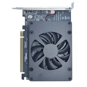 LetLinkSo M.2 PCIe Adapter x16 Gen4 for 4 Ports M2 SSDs, PCIe M.2 Expansion Card for 4 M.2 2280 2260 2242 2230 NVMe SSDs M Key with Advanced Cooling Ultra Quiet DC Brushless Fan
