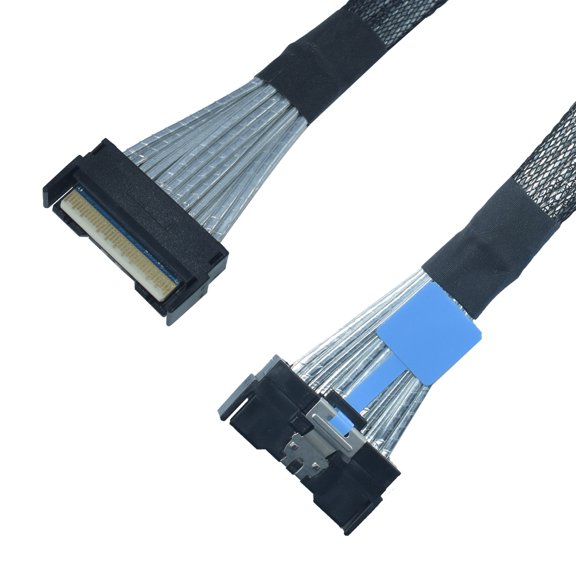 LetLinkSo PCIe Gen6 MCIO x8 to MCIO 8i Cable, 1.6 feet (50 cm)