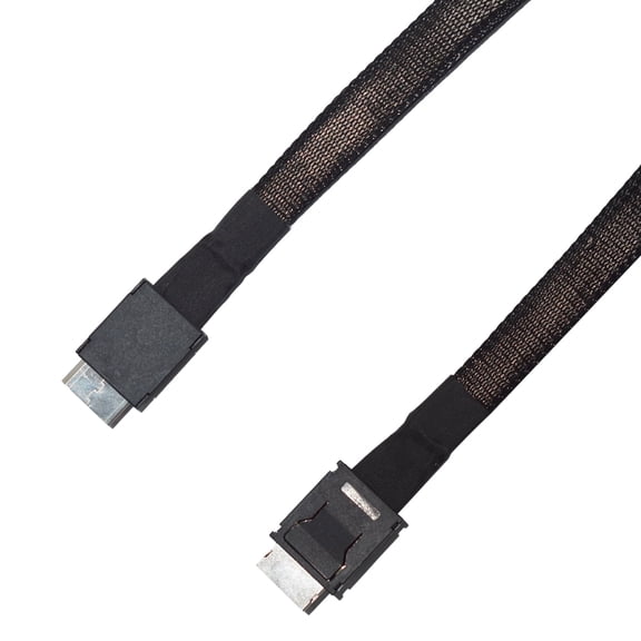 LetLinkSo Shielded Oculink Cable PCIe 4.0 SFF-8611 4i Male Extension Cable for Oculink eGPU onexGPU Mini PC SSD, 3.3 ft (100 cm)