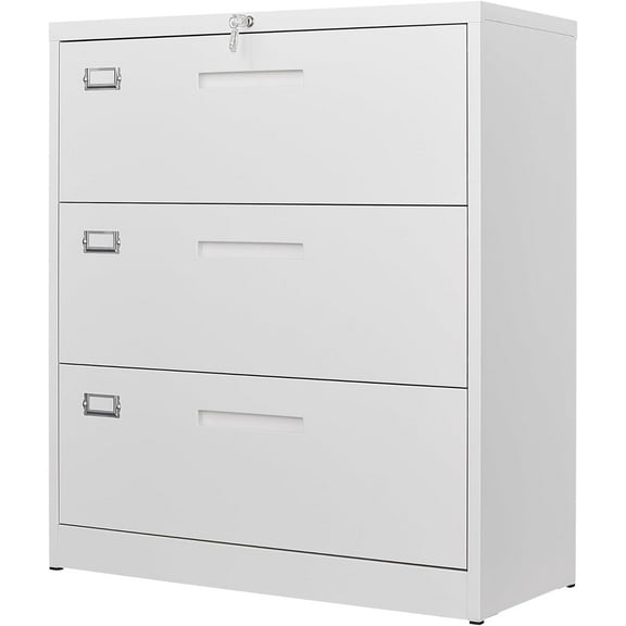 Letaya Lockable Lateral Metal Filing Cabinet - Organization Storage Cabinets for Home Office - Hanging Letter Legal F4 A4 Size