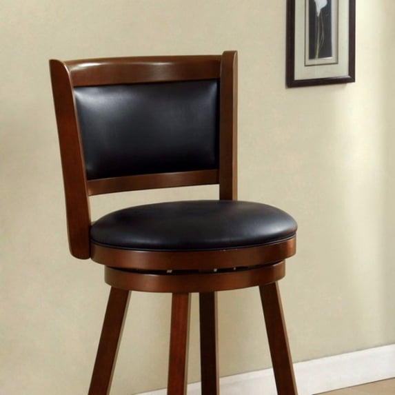 Letcher 29" Swivel Bar Stool, Dark Cherry Finish