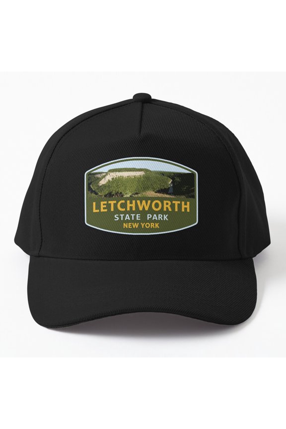 Letchworth State Park Baseball Cap, Oval Logo-Inspired Travel Graphic Design, Classic Hat