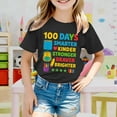 thumbnail image 1 of Letdown 100 Days of School Preppy 100th Day of School Kids T-Shirt For Toddler And Teens Cute Cartoon Print Crew Neck Comfy Summer Top (Black,3-4 Years), 1 of 4