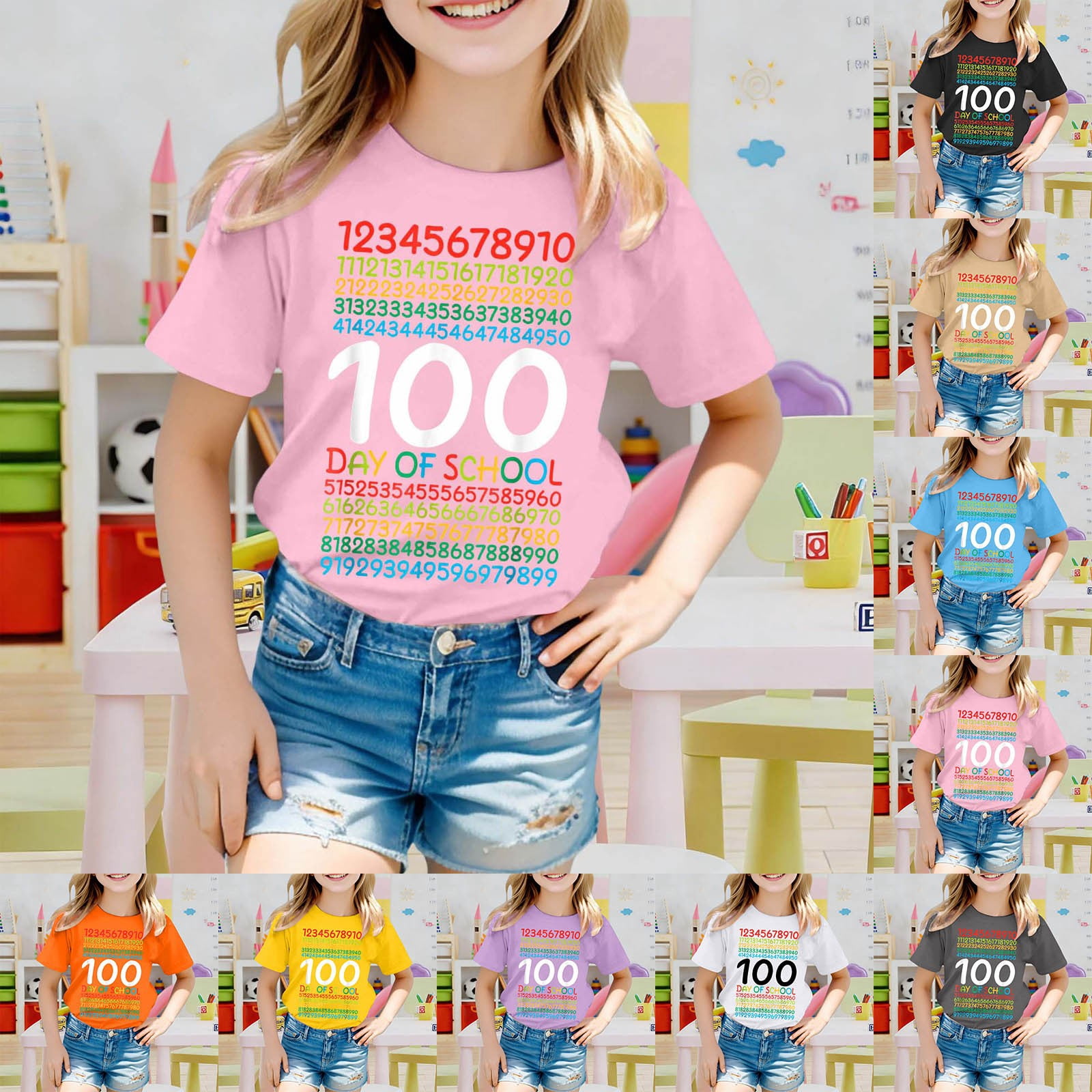 Letdown 100th Day of School Kids 100 Days Math Numbers T-Shirt Funny ...