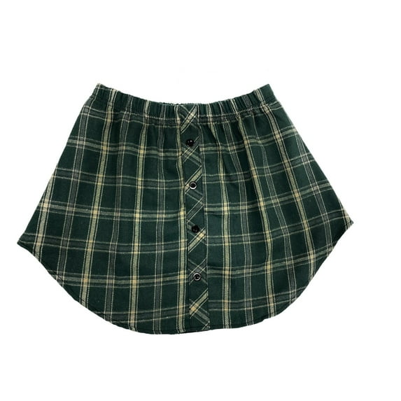 Letdown 3 PCS Shirt Extender For Womens Extender Removable Layering Skirts Half Length Solid Underskirt With Buttons Oversized (Dark Green,XXXXXL)