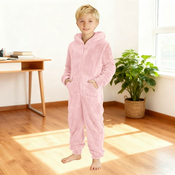 Letdown 4t Boys Pajamas ,Boys Flannel Hooded Romper Jumpsuit Winter Warm Soft Pajama Outfit Christmas Pajamas For Kids