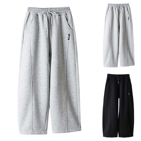 Letdown Baggy Sweatpants for Boys Girls Trendy Oversized Wide Leg Loose Sweat Pants Elastic High Waist Drawstring Athletic Joggers