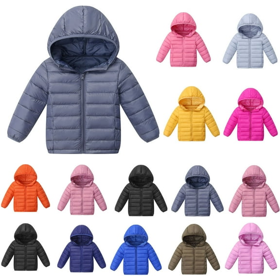 Letdown Boy's Girl's Quilted Winter Coat Water_proof Warm Jacket with Hood Windproof Outdoor Parka Puffer Winter Coat (Hot Pink, 6-7 Years)