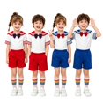 thumbnail image 1 of Letdown Boys Cheerleader School Outfit For Performance Stage Show Kids Party Ensemble With Shorts Set, 1 of 9