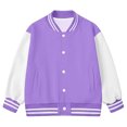 thumbnail image 1 of Letdown Boys Girls Varsity Jacket Colorblock Letterman Baseball Bomber Coat School Outwear Casual Varsity Jacket School Bomber Jackets, 1 of 7