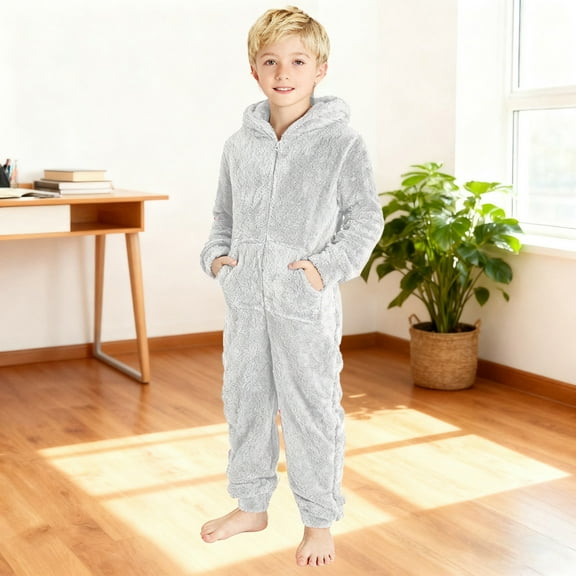 Letdown Boys Pajamas Size 8 ,Boys Flannel Hooded Romper Jumpsuit Winter Warm Soft Pajama Outfit Baby Christmas Pajamas