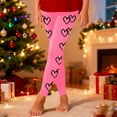 thumbnail image 1 of Letdown Girls Leggings Heart Print Kids Length Leggings Pants Toddler Athletic Soft Tights Trousers, 1 of 5