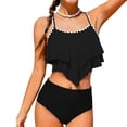 thumbnail image 1 of Letdown Girls Swimsuit 2 Piece Bikini Set Tiered Ruffled Bathing Suit Two Piece Girls' Swimwear with Adjustable Straps Summer Beach, 1 of 7
