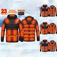 thumbnail image 1 of Letdown Heated Jacket for Men Women 23 Heating Zones Hooded Coat Jackets USB Winter Unisex Body Warm Thermal Coats (Battery Not Included) (Black, M), 1 of 10